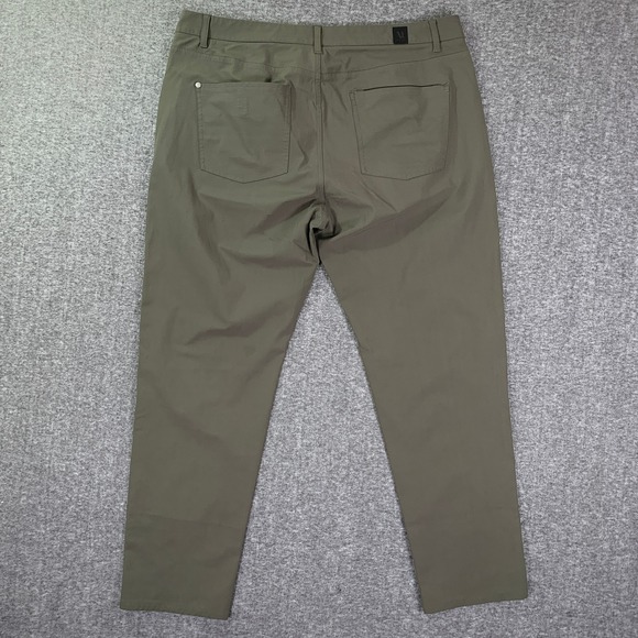 Vuori Meta Pants Men 38x29 Green Chino Trousers Performance Modern - Picture 12 of 14